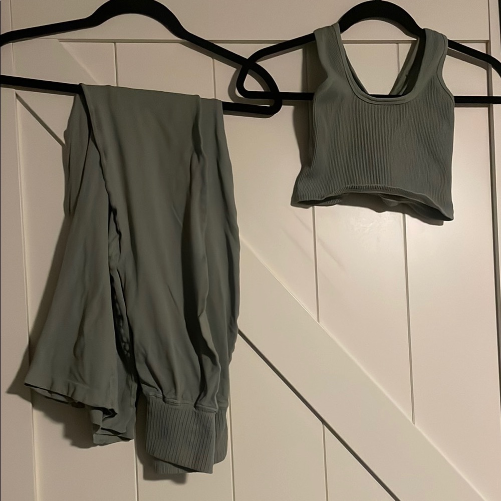 Good Karma flare leggings with top
